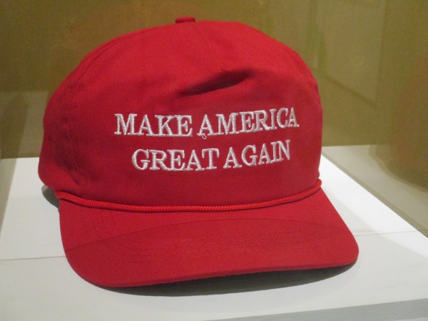 Donald Trump campaign Make America Great Again baseball cap. Photo by the author